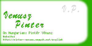 venusz pinter business card